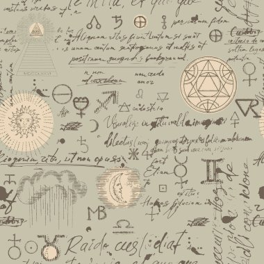 Esrarengiz bir el yazması deseni.