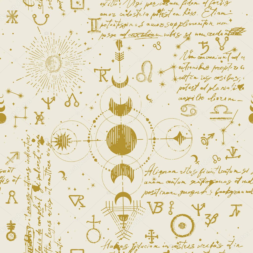 A pattern with an esoteric manuscript