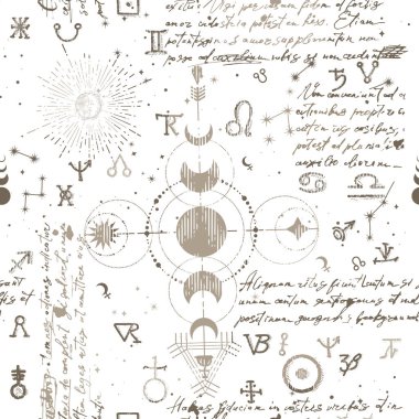 Esrarengiz bir el yazması deseni.