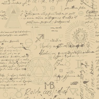 Esrarengiz bir el yazması deseni.