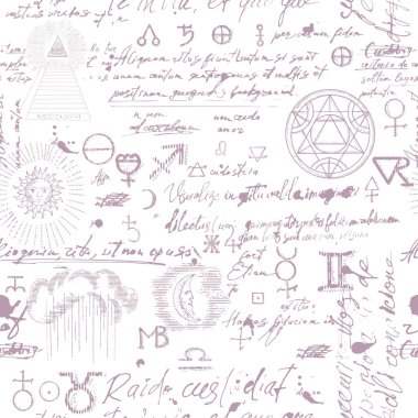 Esrarengiz bir el yazması deseni.