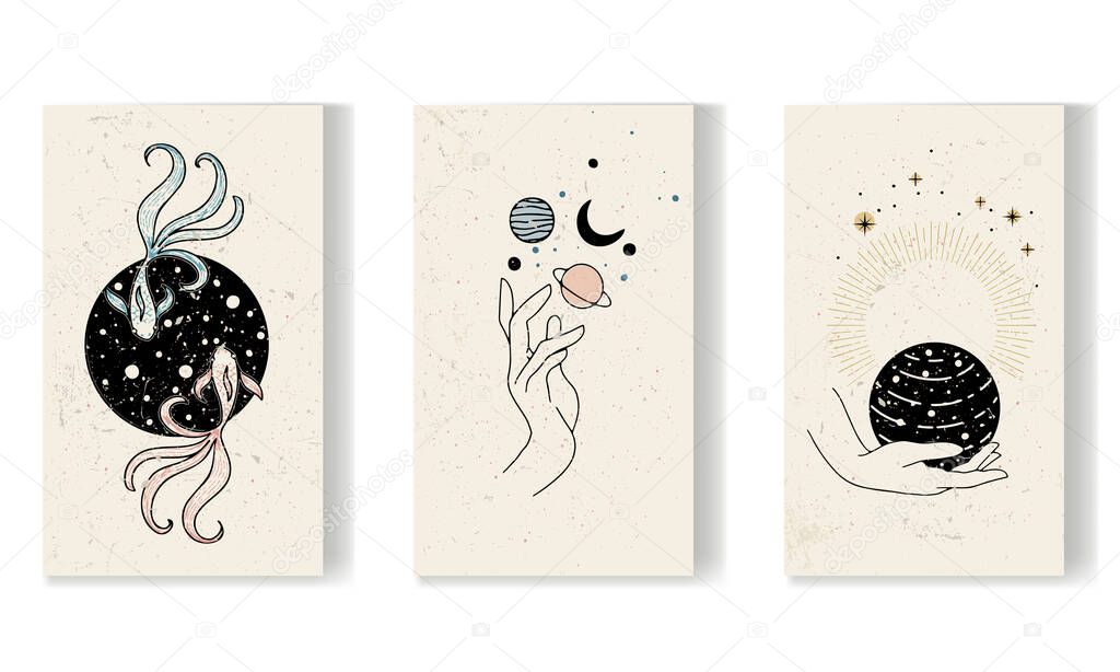 A set of abstract vector posters.