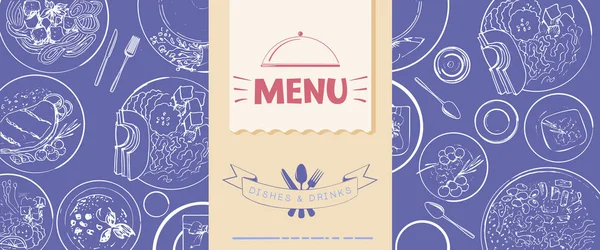 Menu template for a restaurant. — Stock Vector