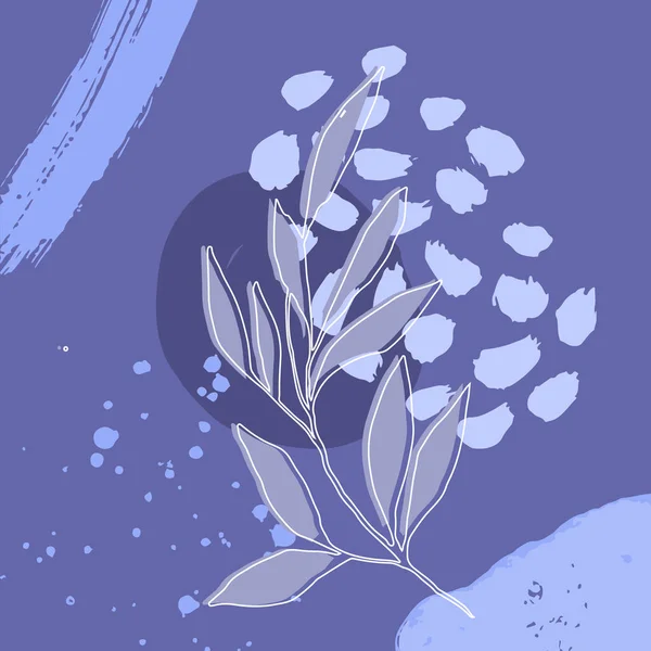 Minimalistisches lila abstraktes Banner in sehr peri Farbe. Stockillustration