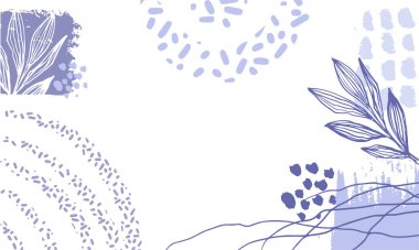 Minimalist mor soyut afiş çok peri rengi.