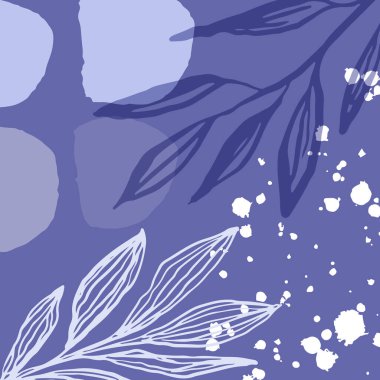 Minimalist mor soyut afiş çok peri rengi.