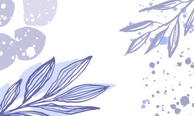 Minimalist mor soyut afiş çok peri rengi.