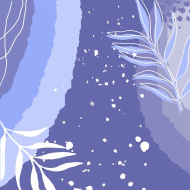 Minimalist mor soyut afiş çok peri rengi.