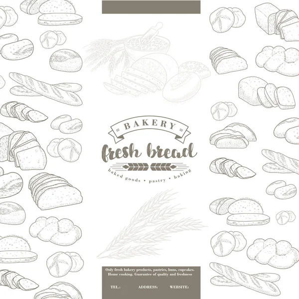 Una pancarta con un logotipo para una panadería. — Vector de stock