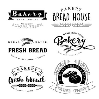 Fırın logosu, vektör seti