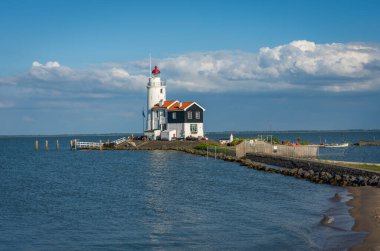 Marken 'deki eski deniz feneri, Kuzey Hollanda, Hollanda