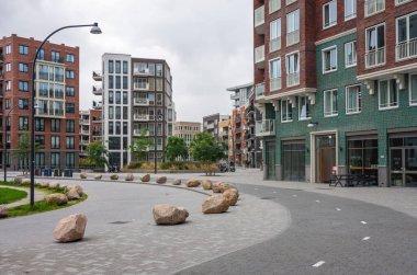 Diemen, Kuzey Hollanda, Hollanda, 11.09.2021, Diemen 'in güneyindeki Modern Holland Park Mahallesi