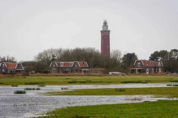 Utsikt Över West Head Fyr Nederländska Staden Ouddorp Provinsen South — Stockfoto