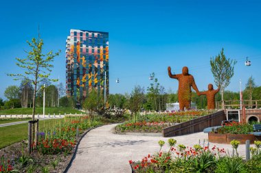 Almere, Hollanda, 07.05.2022, Floriade Bahçıvanlık Sergisi, sürdürülebilir yaşam ve yaşam tarzındaki yenilikler üzerine odaklanmıştır.