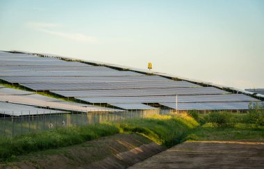 Bavel, North Brabant, The Netherlands, 17.05.2022, Solar park with 94000 solar panels located on artificial hill known locally as Bavelse Berg, municipality of Breda