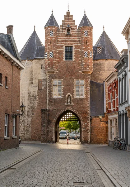 Bergen Zoom Hollanda Gevangenpoort Olarak Bilinen Tarihi Şehir Kapısı — Stok fotoğraf