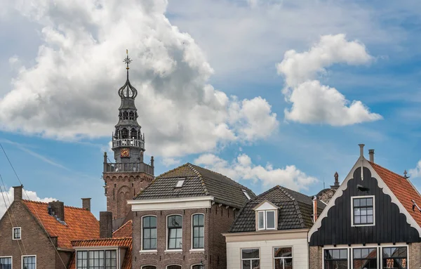 Kuzey Hollanda Nın Pitoresk Bir Turizm Şehri Olan Monnickendam Manzarası — Stok fotoğraf