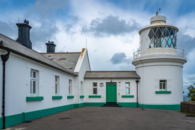 Swanage, Dorset County, Birleşik Krallık, 30.06.2022, Durlston Country Park 'taki Anvil Point Deniz Feneri