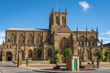 Sherborne, Dorset County, Birleşik Krallık, 04.07.2022, Sherborne Abbey, İngiltere Kilisesi.