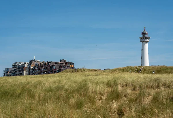 Landscape Dutch Coastal Village Egmond Aan Zee Lighthouse Sand Dunes — Photo