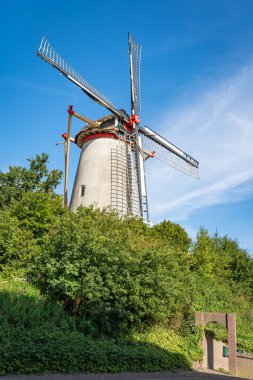Traditional dutch windmill from 1893 in the city of Rhenen, Province of Utrecht