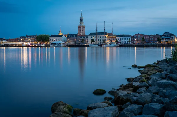 Cityscape of Kampen at dusk, Province Overijssel, The Netherlands