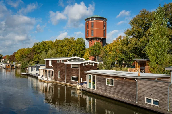 Paysage Avec Ancien Château Eau 1892 Transformé Complexe Appartements Long — Photo