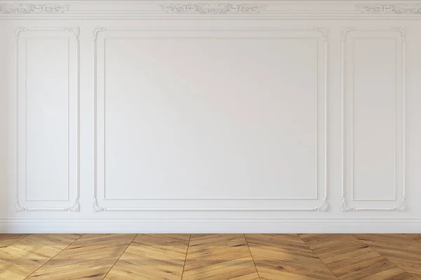 Intérieur Chambre Vide Avec Mur Blanc Rendu — Photo