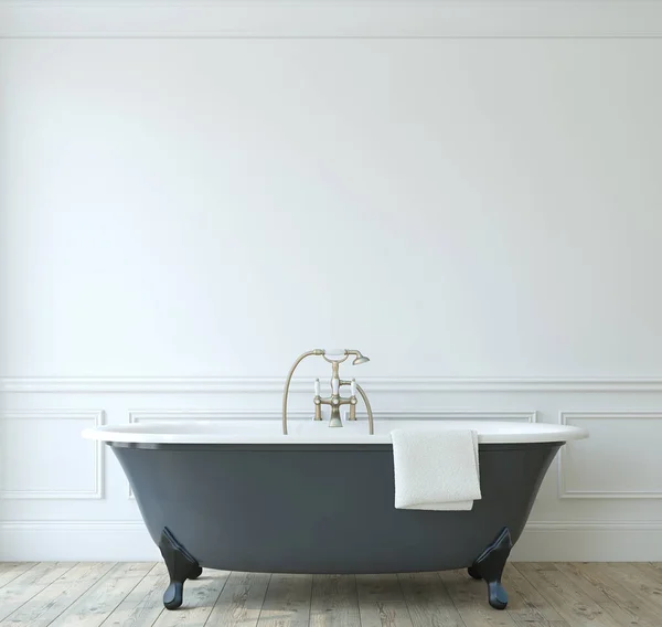 ロマンスのバスルーム インテリアのモックアップ のレンダリング — ストック写真