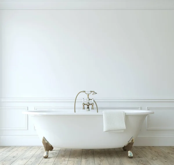 Romantisches Badezimmer Innere Attrappe Darstellung lizenzfreie Stockbilder