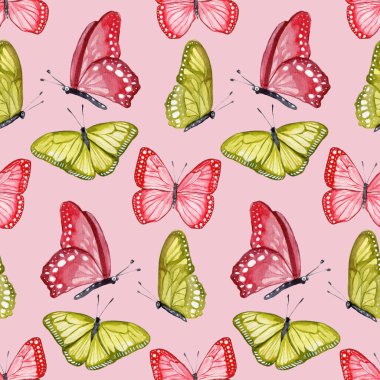 Suluboya El Kusursuz Renksiz Kelebek desenli