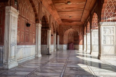 DELHI, INDIA - MARCH 09, 2022: Jama Masjid, Old town of Delhi, India.