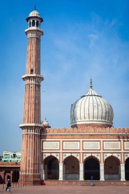 DELHI, INDIA - MARCH 09, 2022: Jama Masjid, Old town of Delhi, India.