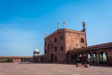 DELHI, INDIA - MARCH 09, 2022: Jama Masjid, Old town of Delhi, India.