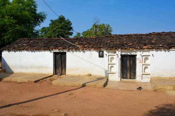 Дом Деревне Мадхья Прадеш Индия — стоковое фото