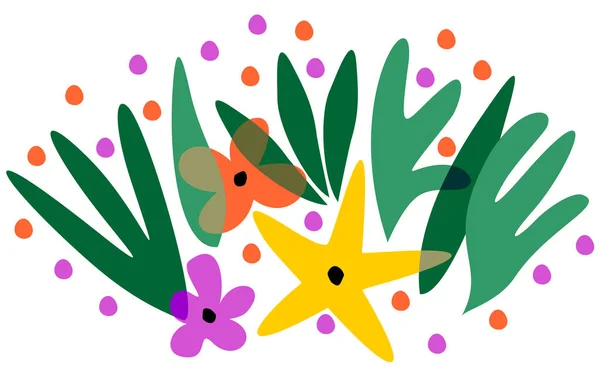 Çiçek buketi. Çiçek açmış. Düz tasarım.