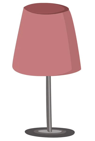 Pembe masa lambası. Düz biçim.