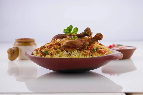 Chicken Biryani Kerala Stijl Kip Dum Biriyani Gemaakt Met Jeera — Stockfoto