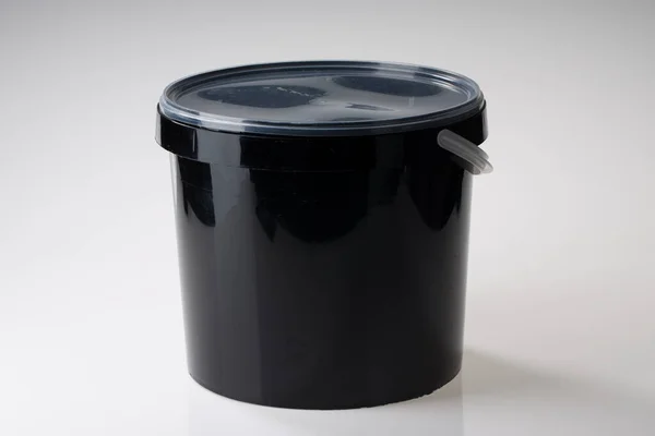 Bucket Biryani Container Pote Biryani Preto Com Fundo Branco — Fotografia de Stock