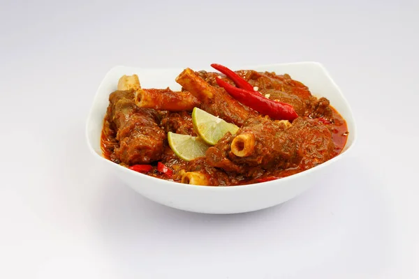 Curry Montone Curry Agnello Cucina Indiana Piccante — Foto Stock