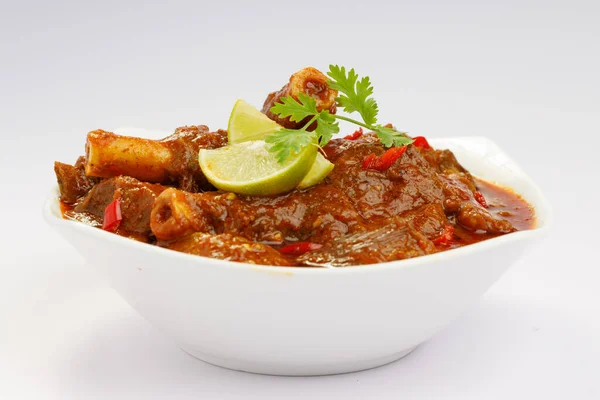 Birka Curry Vagy Bárány Curry Fűszeres Indiai Konyha — Stock Fotó