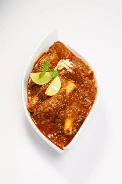 Birka Curry Vagy Bárány Curry Fűszeres Indiai Konyha — Stock Fotó