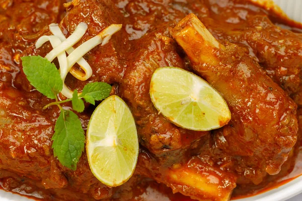 Mutton Curry Lub Curry Jagnięce Pikantne Dania Kuchni Indyjskiej — Zdjęcie stockowe