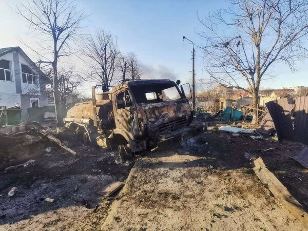 Бука. Русско-украинская война 2022 года. Российские военные машины, уничтоженные высокоточными ударами Байрактара.