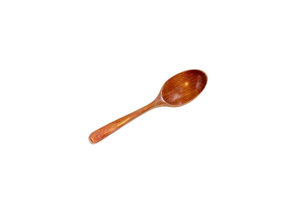 Wooden Spoon White Background — Stock Photo, Image