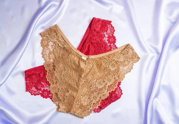 Schöne Damenhöschen Isoliert Hintergrund Sexy Unterwäsche — Stockfoto