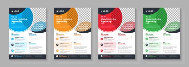 Şirket Temalı Uçak Tasarımı. Şirket broşür şürü vektör tasarımı, Flyer Şablonu Geometrik şekil iş afişi düzeni için kullanılır,