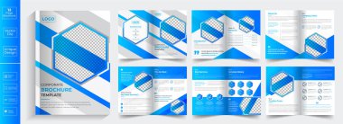 Şirket Profil Tasarımı, Broşür Tasarımı, Lookbook Tasarımı, Dergi Tasarımı, Katalog Tasarımı, Yeni Temiz ve Basit 12 Sayfa Broşür Şablonu Modeli, Şirket Teması 16 Sayfa İşletme Broşür Tasarımı, minimal ve Geometrik Broşür Tasarımı,