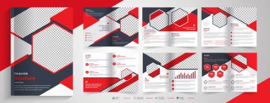 Şirket Profil Tasarımı, Broşür Tasarımı, Lookbook Tasarımı, Dergi Tasarımı, Katalog Tasarımı, Yeni Temiz ve Basit 12 Sayfa Broşür Şablonu Modeli, Şirket Teması 16 Sayfa İşletme Broşür Tasarımı, minimal ve Geometrik Broşür Tasarımı,