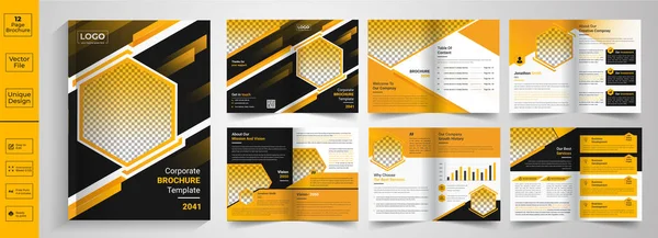 Company Profile Design Brochure Design Lookbook Design Magazine Design Catalog — Stock Vector